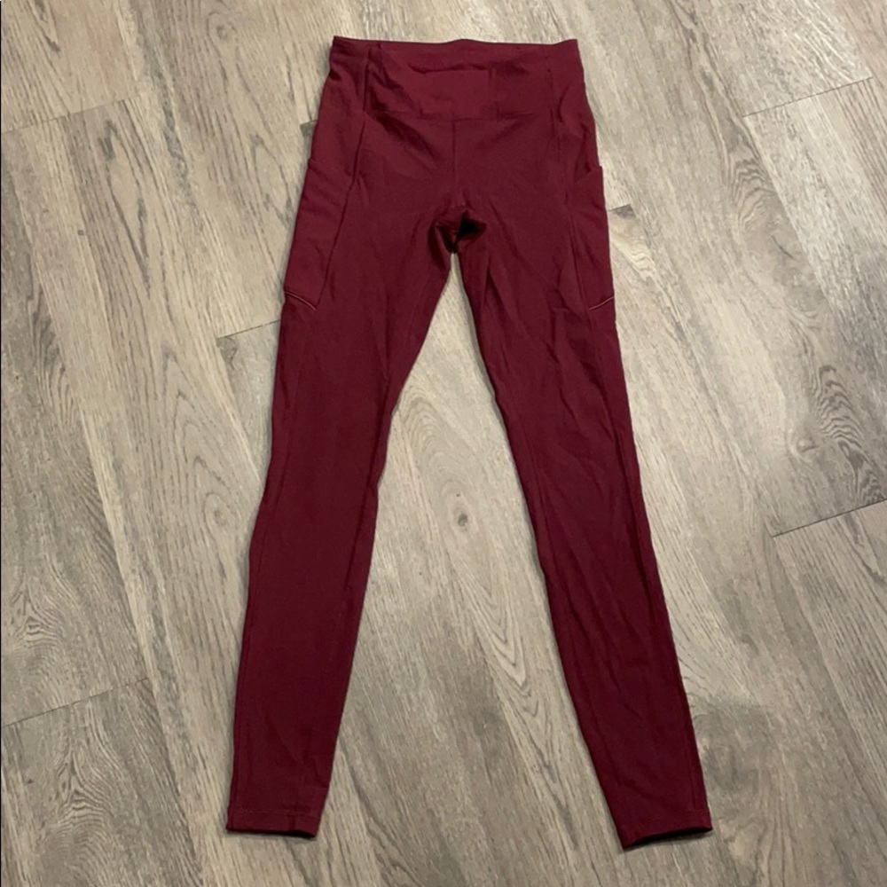 Maroon Lululemon Leggings